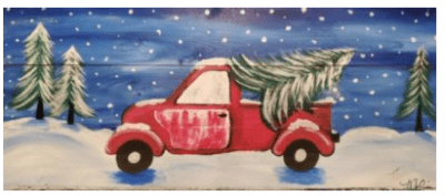 Christmas Delivery on Wood Pallet