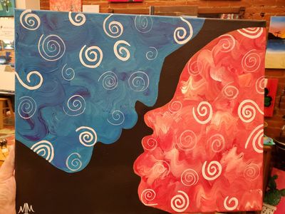 Abstract kiss
