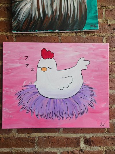 sleepy chick